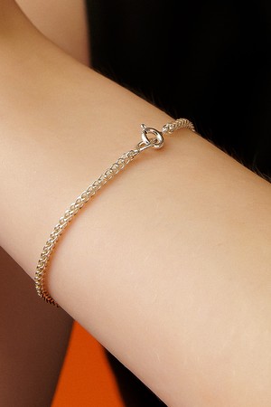 Cube Cutting Silver Bracelet Ib298 [Silver]