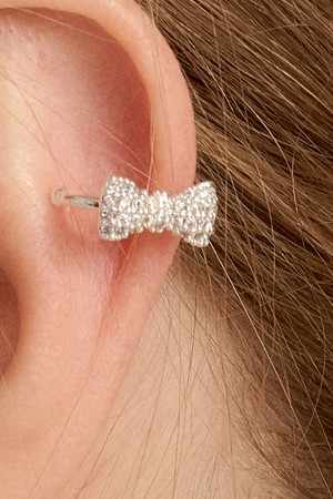 [Ie379]Crystal Petit Silver Earcuff