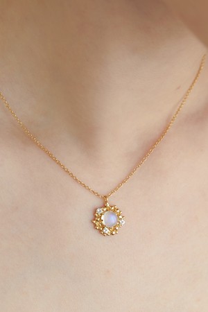 Morning Dew Moonstone Necklace