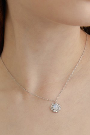 Morning Dew Moonstone Necklace