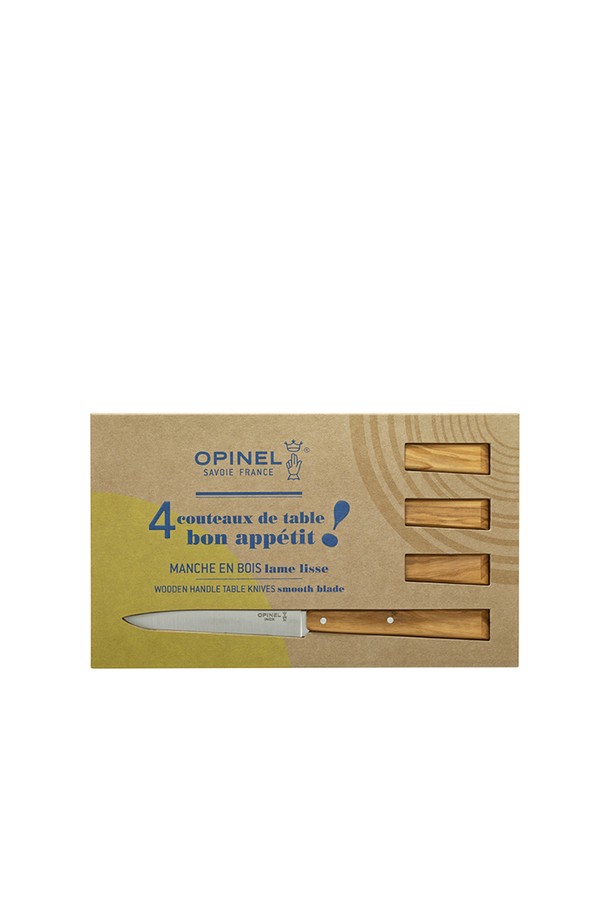 OPINEL - 키친 - OPINEL NO.125 Bon Appetit 테이블 나이프 4개 세트 (올리브)