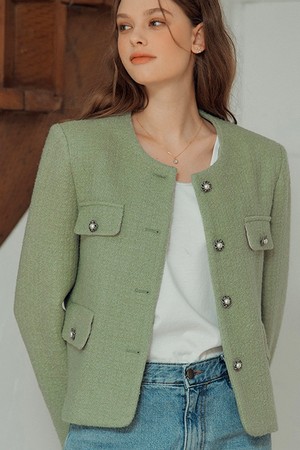 Leanna Tweed Jacket [Green]