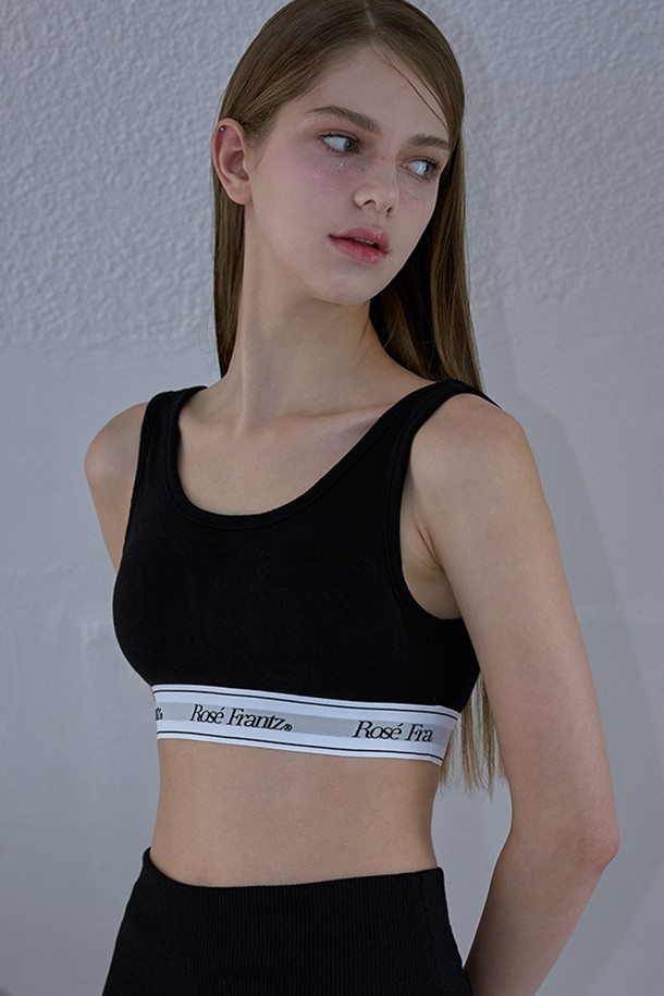 ROSÉ FRANTZ - 브라탑 - Rosefrantz Simple Bra Top [Black]