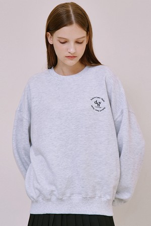 Haus Round Sweatshirt [White Melange]