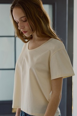 Silket Cotton T-shirt [Cream]