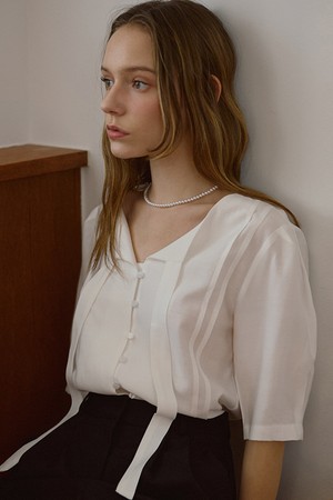 Bailey Tie Blouse [Ivory]