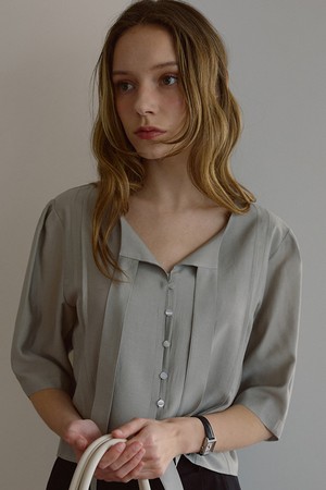 Bailey Tie Blouse [Beige]