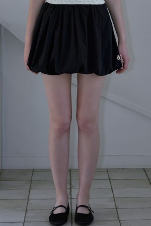 Rose Balloon Mini Skirt [Black]