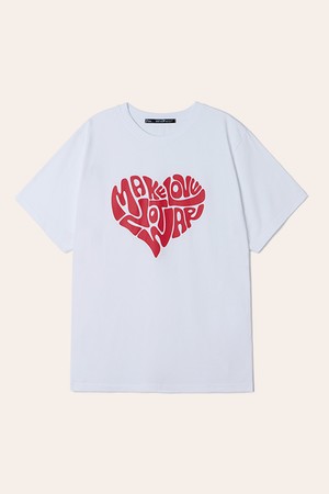 Heart Printing T-shirt [White]