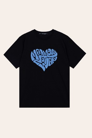 Heart Printing T-shirt [Black]