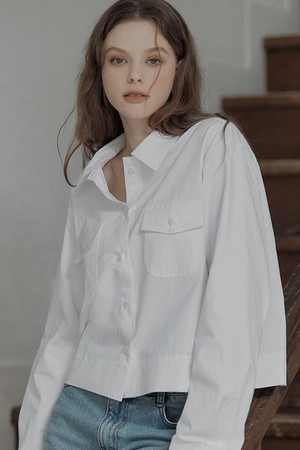 Collar Pocket Shirt [White]