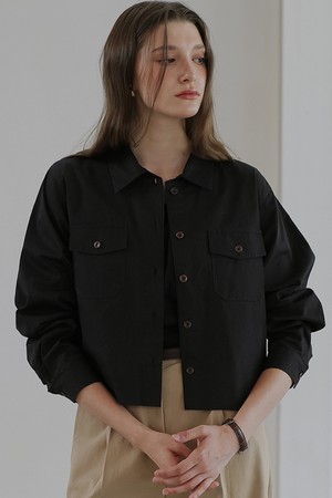 Collar Pocket Shirt [Black]