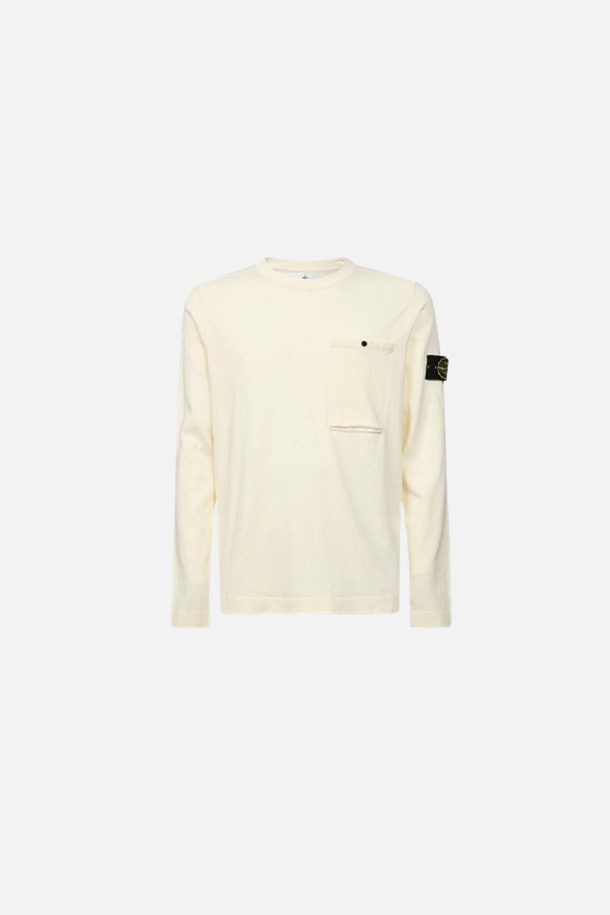 STONE ISLAND - 스웨터 - 스톤아일랜드 남성 와펜 니트탑 아이보리 7615517B8V0099 9