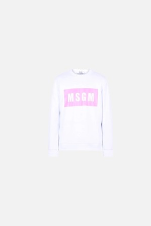 MSGM 여성 맨투맨 화이트 3041MDM9621729901A