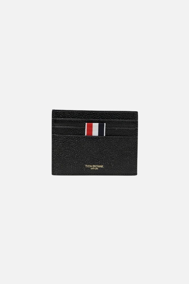 THOM BROWNE - 지갑 - 톰브라운 24FW RWB 탭 더블 카드지갑 블랙 MAW031L00198 001