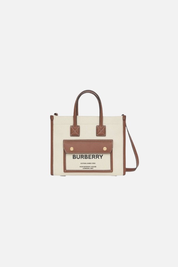 BURBERRY - 토트백 - 버버리 24FW 여성 투톤 프레야 토트백 베이지 8044143 A1395