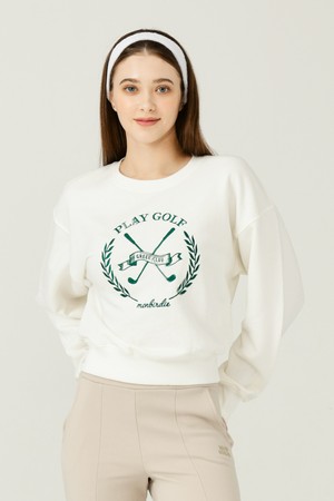 Green Club Sweatshirt 엠블럼 그린클럽 맨투맨 IVORY