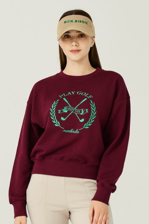 Green Club Sweatshirt 엠블럼 그린클럽 맨투맨 BURGUNDY