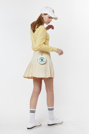 MB WAPPEN PLEATS GOLF SKIRT MB와펜 플리츠 스커트 L.YELLOW