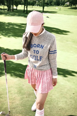 BORN TO GOLF CREW-NECK SWEATER 본투골프 크루넥 스웨터 GREY