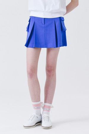 비비드 카고 스커트 BLUE