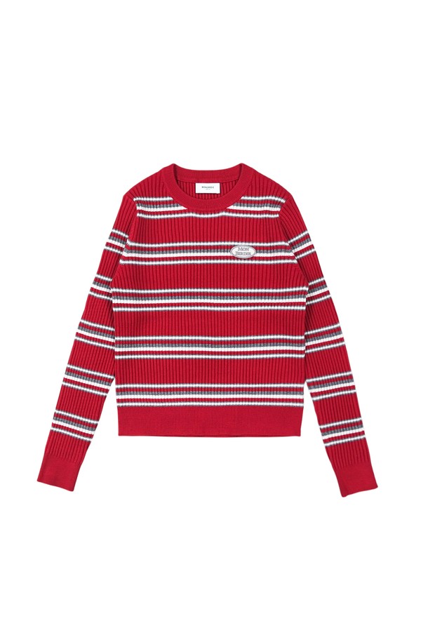 에밀리 스트라이프 크루넥 니트 RED는 여성스러운 무드를 연출하는 크롭 기장의 니트/스웨터입니다. 부드러운 촉감의 얇은 두께로 봄, 가을에 착용하기 좋으며, 캐주얼 및 베이직 스타일을 연출할 수 있습니다. 레드 컬러 바탕에 스트라이프 패턴이 더해져 경쾌한 느낌을 주며, 데이트룩, 카페룩 등 다양한 TPO에 활용하기 좋습니다. 레귤러핏의 긴소매 디자인과 크루넥 라인으로 편안한 착용감을 선사하며, 골지 디테일이 돋보이는 미니멀한 디자인의 니트입니다.
