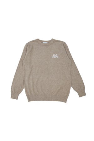MEN'S 에센셜 크루넥 긴팔 니트 BEIGE