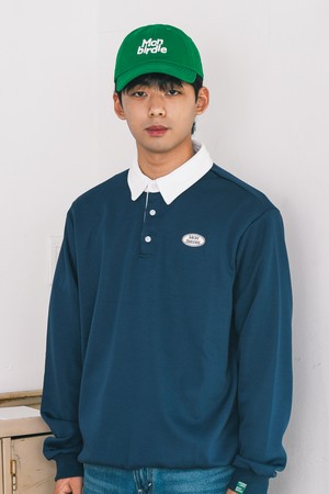 MEN'S 와펜 럭비 맨투맨 NAVY