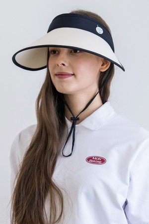 와이드 썬드롭 바이저 썬캡 IVORY