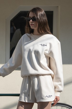 [몽버디 에센셜] 웰니스 라운지 스웨트셔츠 CREAM