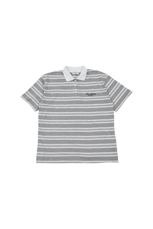 [몽버디 에센셜] 토미 스트라이프 카라넥 반팔 티셔츠 GREY