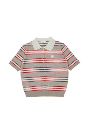 럭키 스트라이프 반팔니트 BEIGE