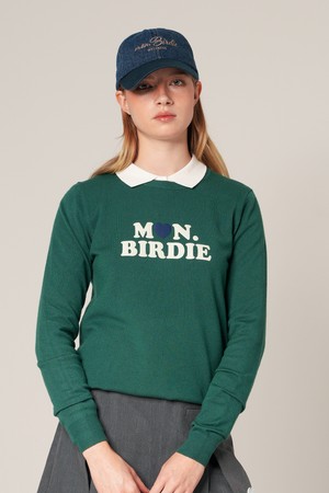 로지 크루넥 로고 긴팔니트 GREEN