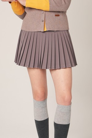 리타 플리츠 스커트 BROWN