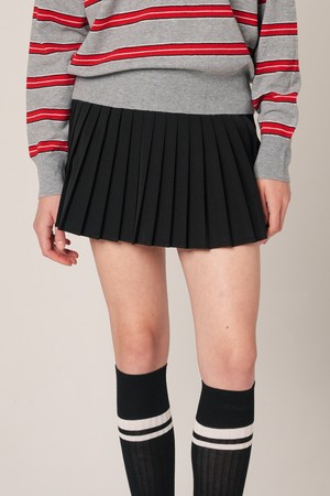 리타 플리츠 스커트 BLACK