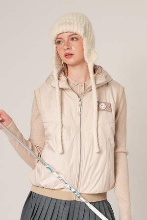 볼마커 와펜 패딩 베스트 BEIGE