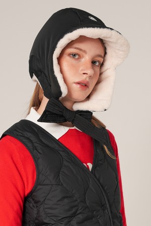 스마일 패딩 트루퍼햇 BLACK