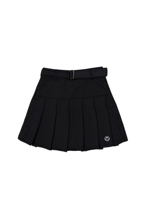 스노우 벨트 플리츠 스커트 BLACK