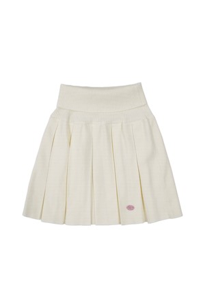 베리 플리츠 니트 스커트 IVORY