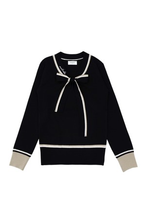 마리 리본 니트 BLACK_BLACK-a