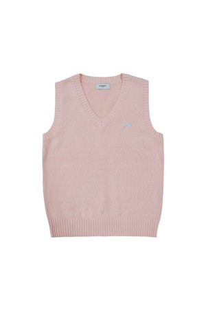 클라우드 브이넥 베스트 PINK