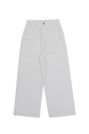 [몽버디 에센셜] 마리 리넨 면팬츠 WHITE