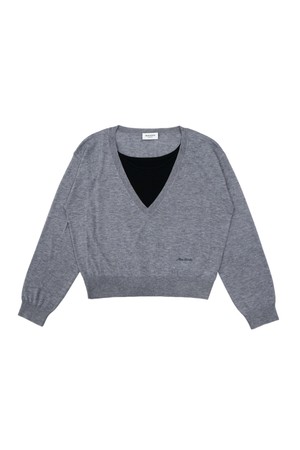 [몽버디 에센셜] 엠마 뷔스티에 니트 세트 GREY