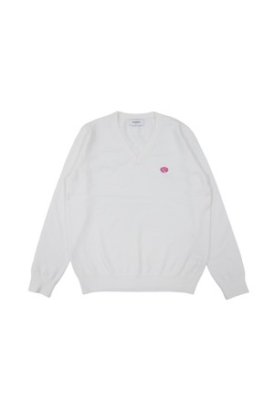 마크 기본 브이넥 니트 IVORY