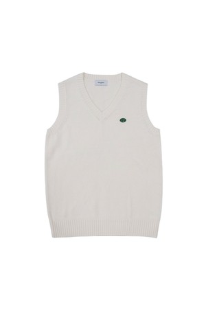 클라우드 브이넥 베스트 WHITE