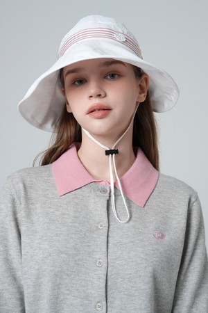 UV차단 리본 버킷햇 WHITE