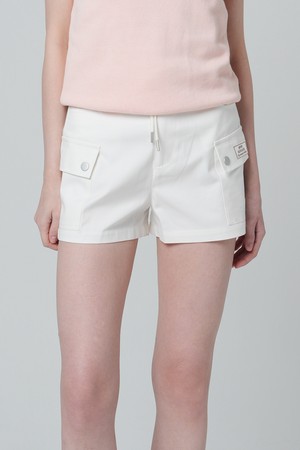 슬로우 카고 포켓 숏츠 WHITE