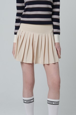 쿨맥스 UV차단 플리츠 스커트 BEIGE