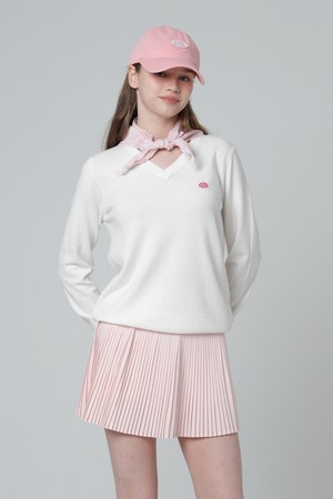 마크 브이넥 화이트 SET_IVORY-a