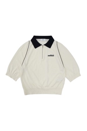 세이지 아노락 배색니트 WHITE